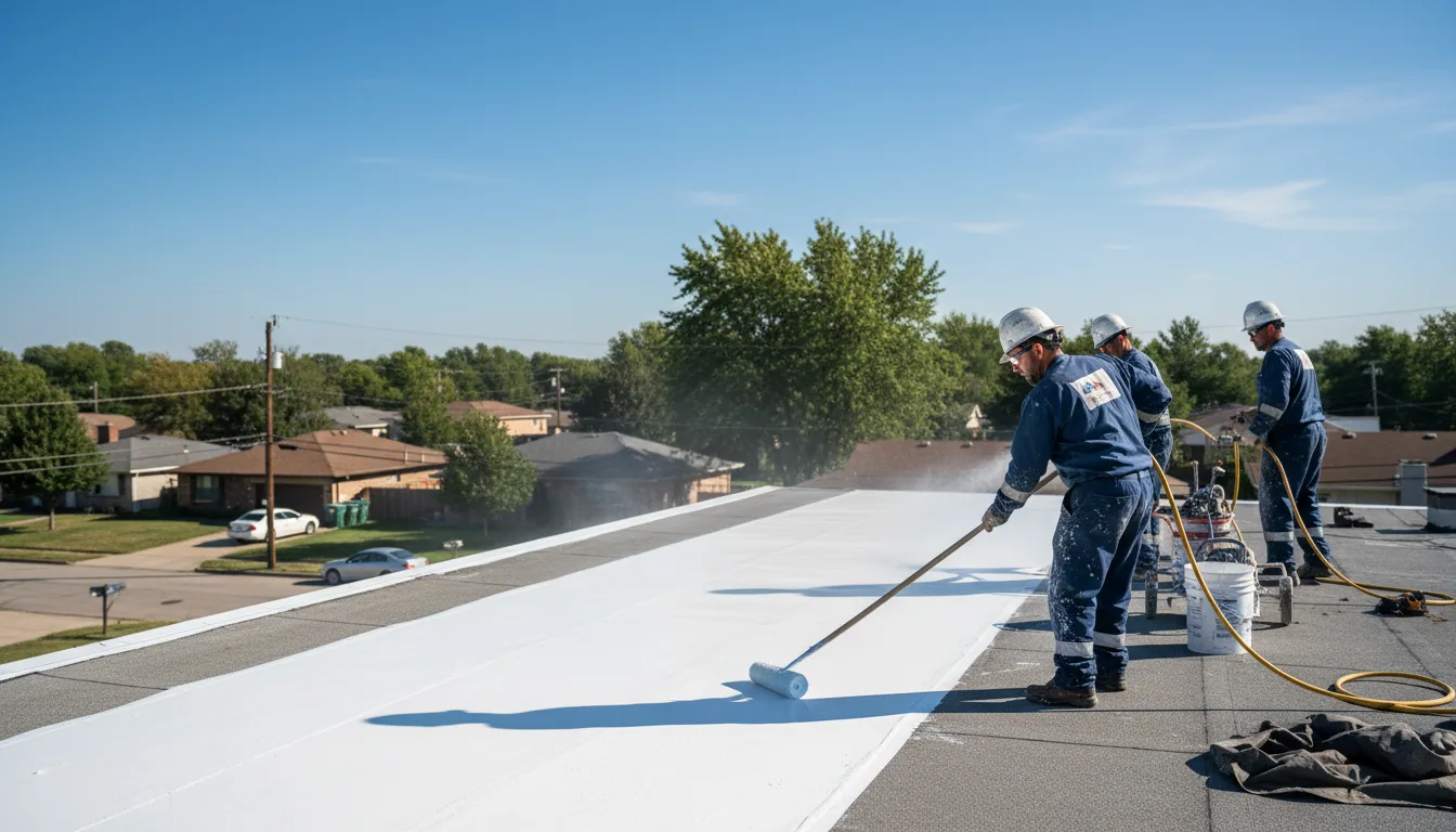 Commercial roof coating in Terlton, OK near me